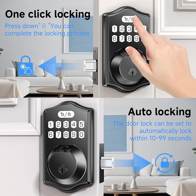 keyless Entry Door Lock deadbolt - Image 4