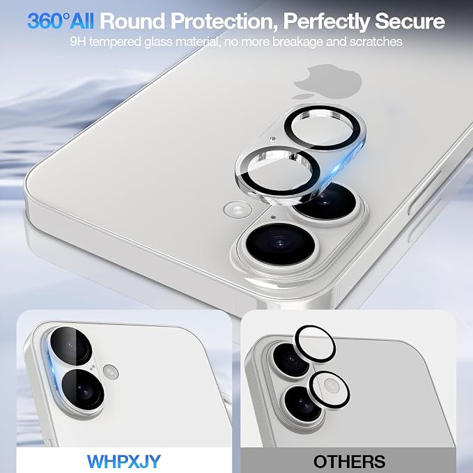 WHPXJY 2025 New Upgrade for 3 pack iPhone 17 Camera Lens Protector-Tempered - Image 2