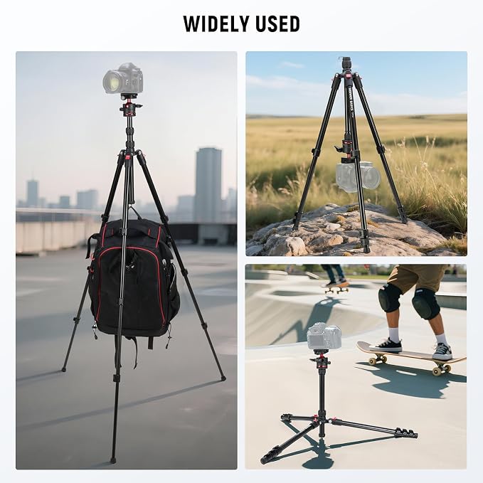 NEEWER Basics Travel Tripod for Camera, Ball Head, Arca Type QR Plate, Cell - Image 7