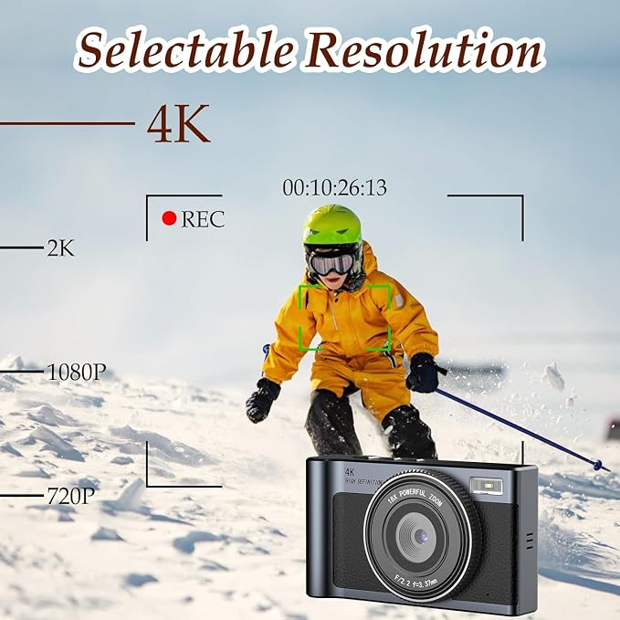 Forc Digital Camera, 4K Camara de Fotos - Image 5