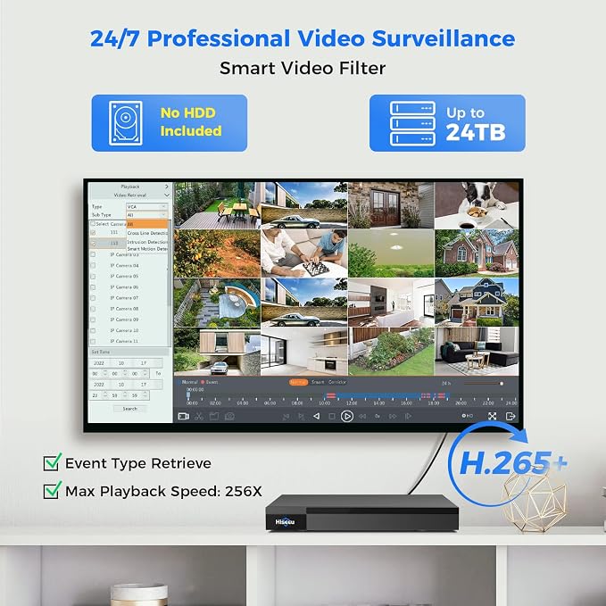 Hiseeu 4K 32 Channel PoE NVR Network Video Recorder - Image 7