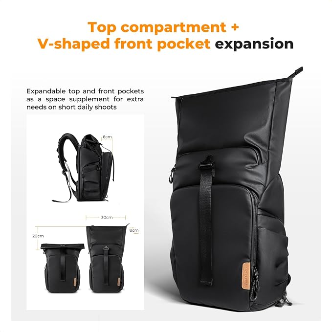 K&F CONCEPT Camera Backpack, Camera Bag - Image 4
