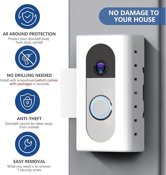 KIMILAR Anti-Theft Video Doorbell Mount Compatible - Image 4