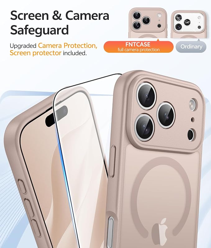 FNTCASE for iPhone 17 Pro Case: Translucent Matte Cases - Image 4