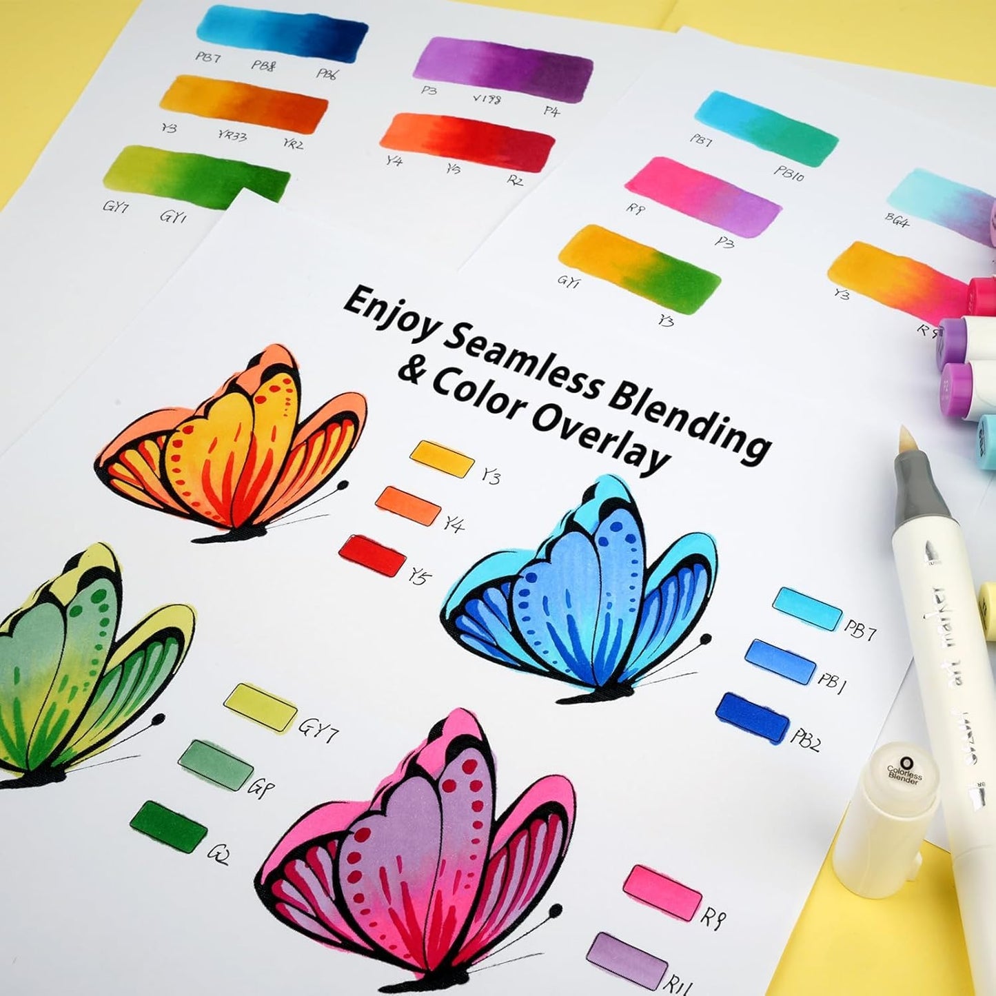 SFAIH Alcohol Markers Fine Tip & Chisel Tip - 72 Colors Double Tipped Art Markers for Adult Coloring Books Illustration, Gifts for Artist Adult - Refillable Alcohol-based Ink