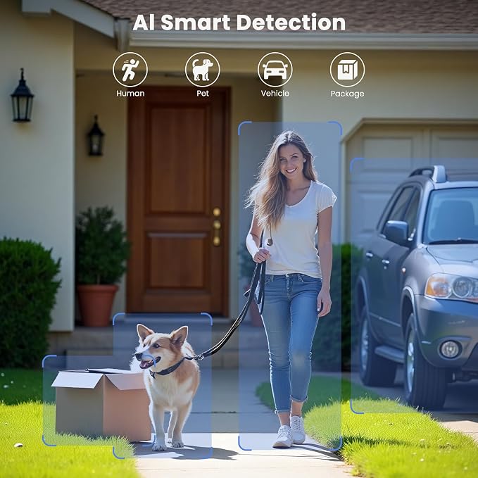 Wireless Outdoor Security Camera, 2.4G WiFi, Battery & Solar Powered, Magnetic - Image 7