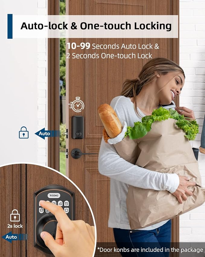 TEEHO TE001L Keyless Entry Door Lock - Image 3