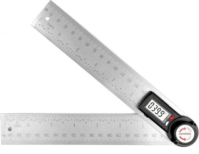 GemRed 82305 Digital Angle Finder Protractor-Stainless steel by GemRed