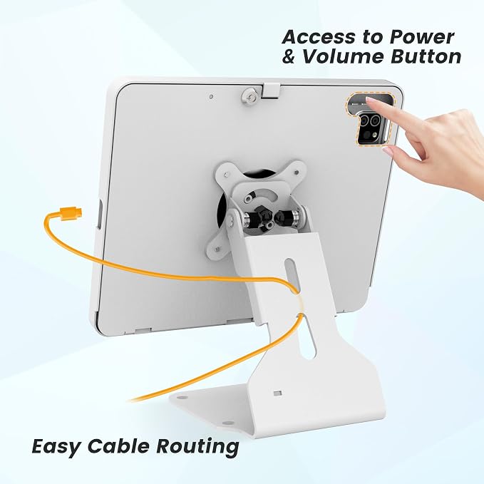 Heavy Duty iPad POS Stand for Desk, All Metal - Image 8