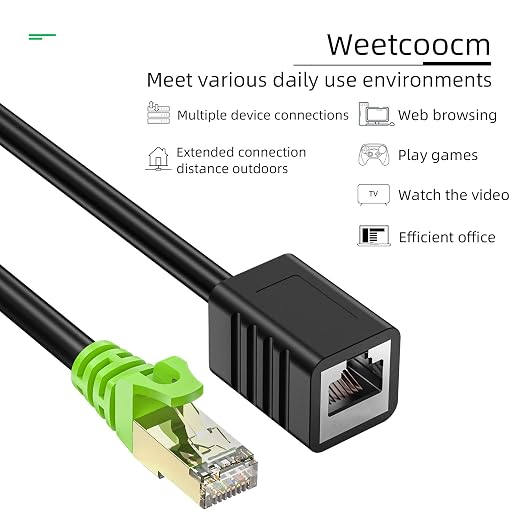 Ethernet Extension Cable 30ft, Network Cat6a Extension Patch Cable RJ45 Cords - Image 6