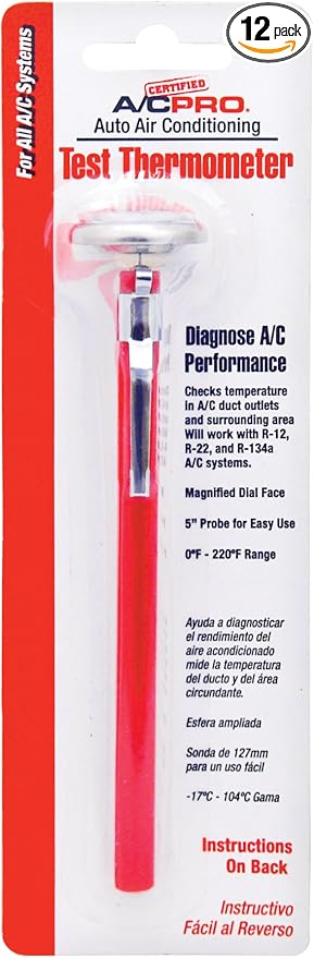Certified A/C Pro Car Air Conditioner Test Thermometer, Helps Diagnose AC by ACPro
