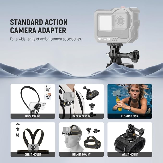 NEEWER Action Camera Tripod Mount Adapter - Image 3