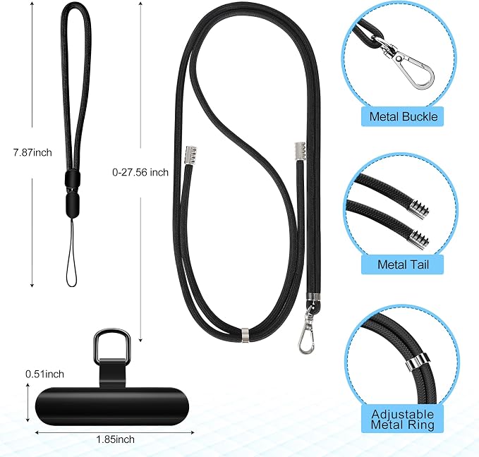 takyu Phone Lanyard, 2 Pack Adjustable CellPhone Lanyard Crossbody Neck Strap & - Image 8