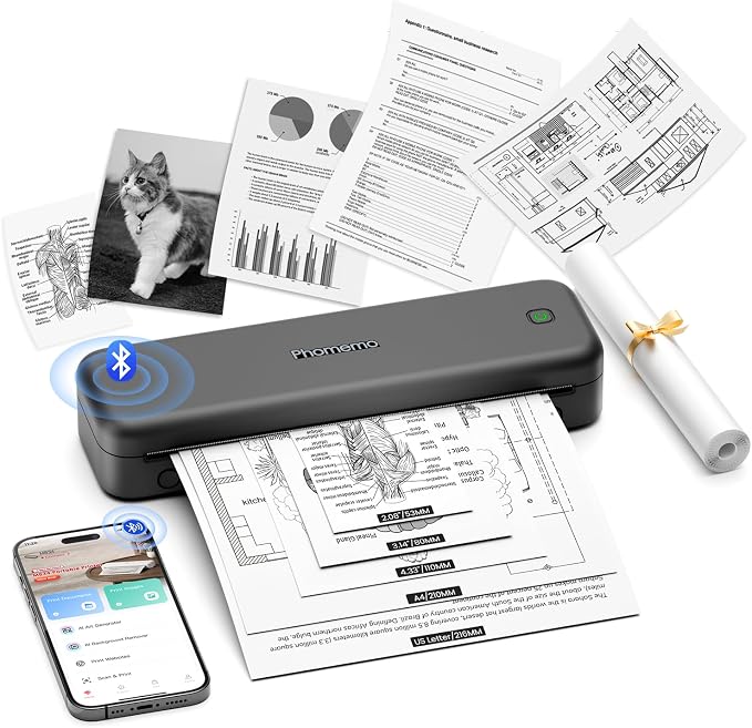 Phomemo M834 Portable Printer Wireless by Phomemo