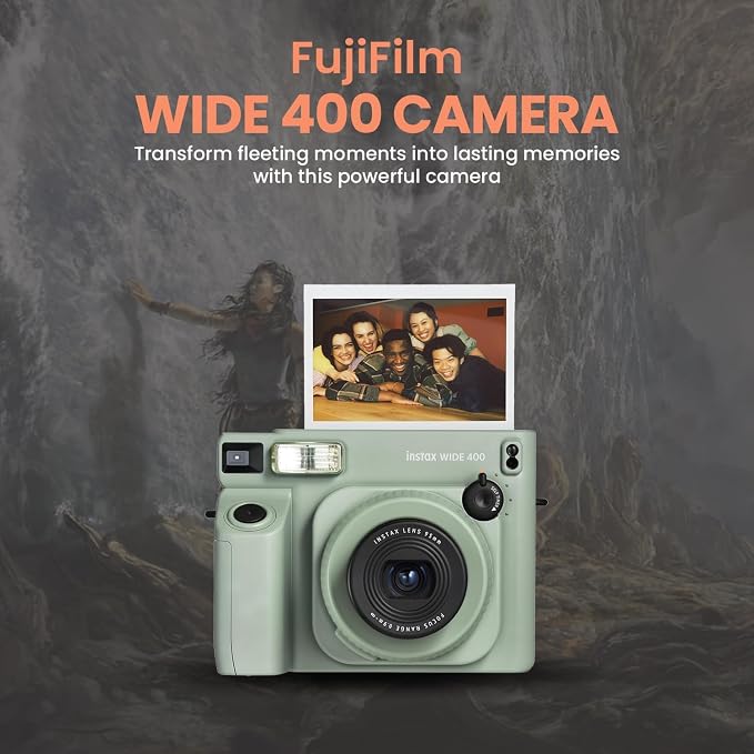 FujiFilm Instax Wide 400 Black Instant Camera Bundle - Image 2