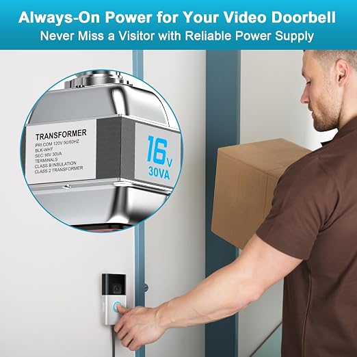 16V 30VA Doorbell Transformer for Ring Video Doorbells, Compatible - Image 3