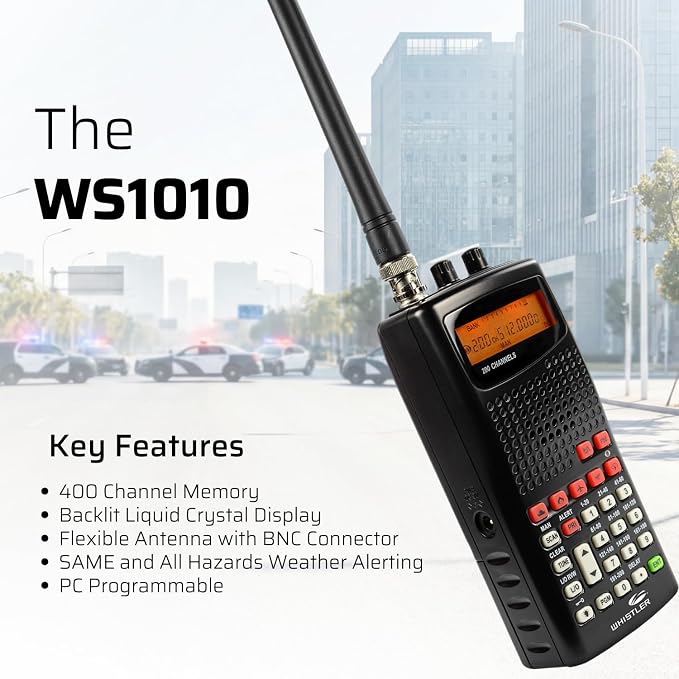 Whistler WS1010 Analog Handheld Scanner – 400 Channels, Same Weather Alerts - Image 4
