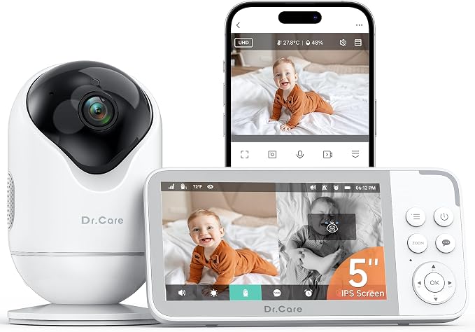 Dr.Care VistaView 5” Smart WiFi Baby Monitor by DrCare