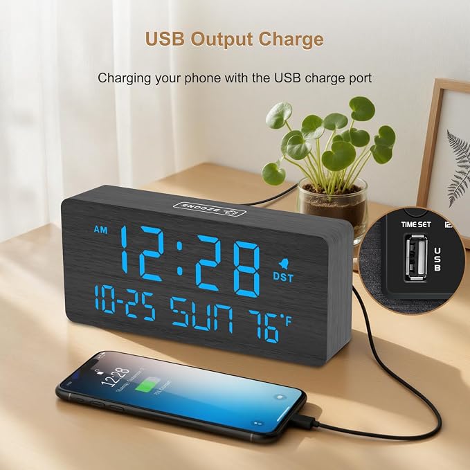 DreamSky Wooden Digital Alarm Clocks - Image 7