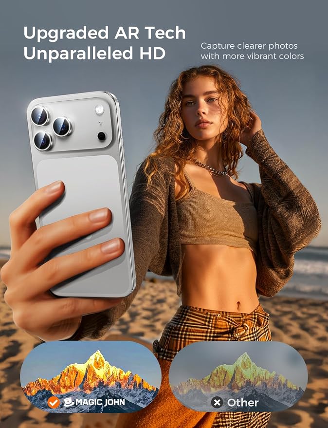 MAGIC JOHN for iPhone 17 Pro Max/17 Pro Camera Lens Protector 9H Aerospace - Image 4