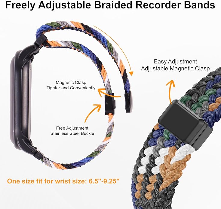 Adjustable Braided Wristband Compatible - Image 3