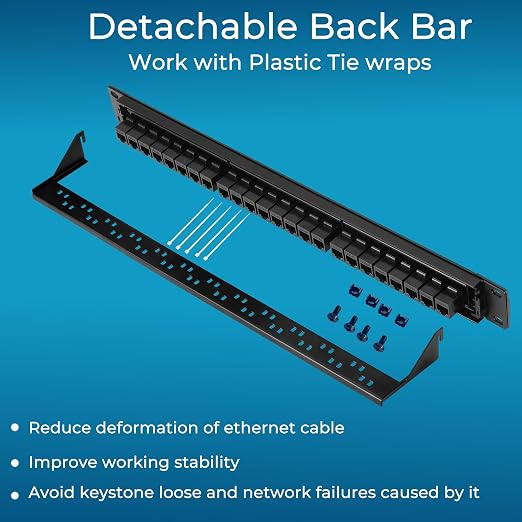 Rapink Patch Panel 24 Port Cat6A - Image 5