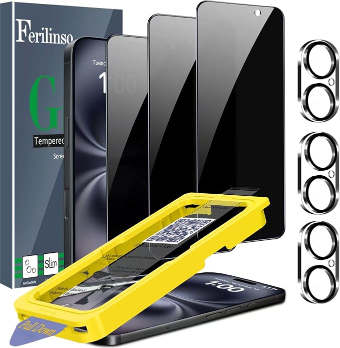 Ferilinso 3 Pack Privacy Screen Protector by Ferilinso
