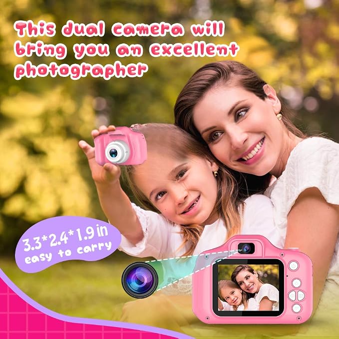 Seckton Upgrade Kids Selfie Camera, Christmas Birthday Gifts - Image 3