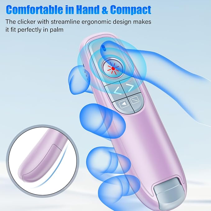 Presentation Clicker Wireless Presenter Remote Clicker, USB C PowerPoint Clicker - Image 5