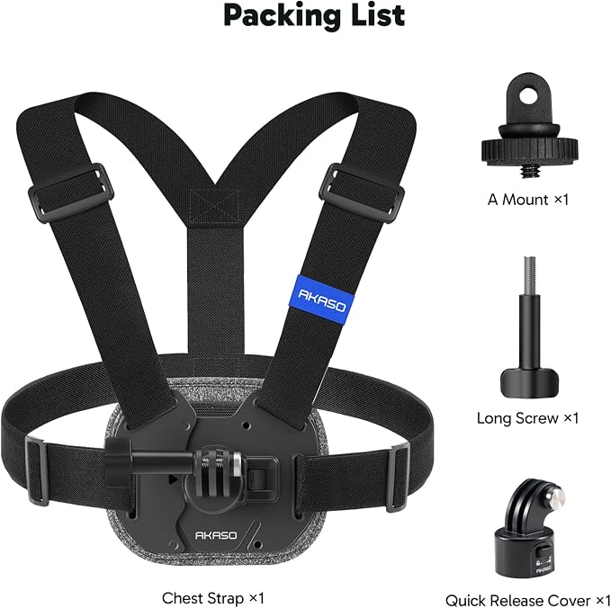 AKASO Quick Release Adjustable Chest Mount Harness Strap - Image 7