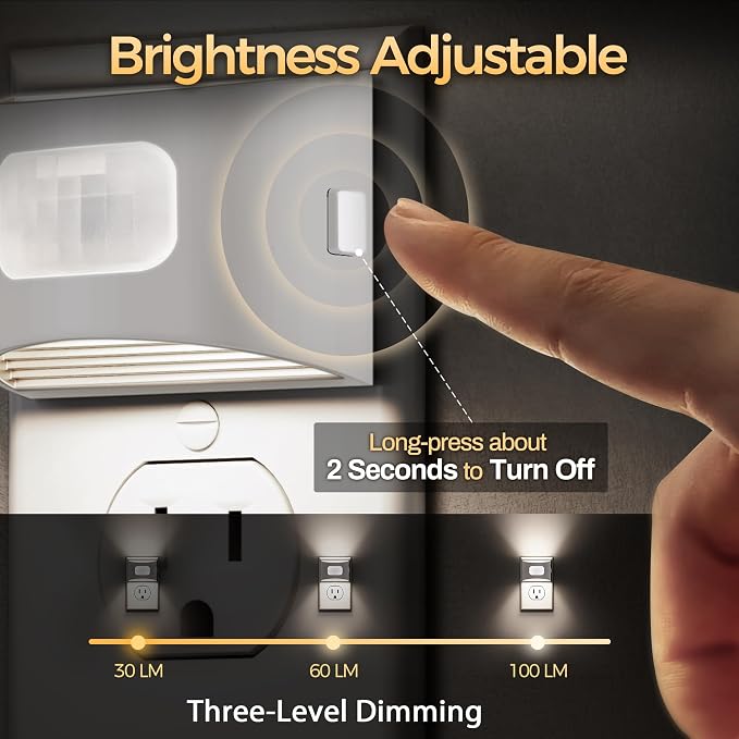 DORESshop LED Night Light, Night Lights Plug into Wall, 3 Mode Plug in Night - Image 2