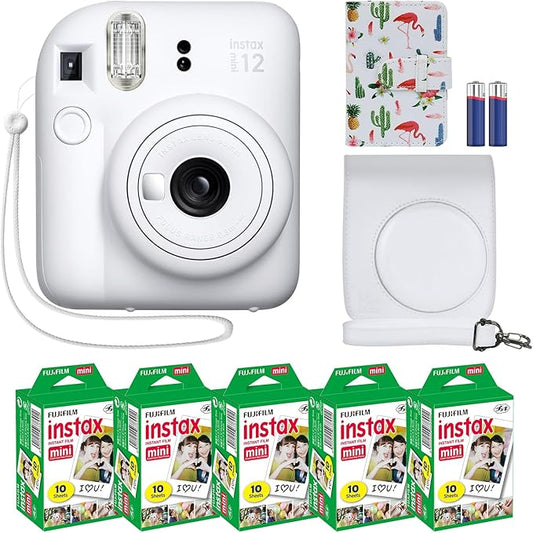 Fujifilm Instax Mini 12 Instant Camera + MiniMate Accessory Bundle & Compatible by FUJIFILM