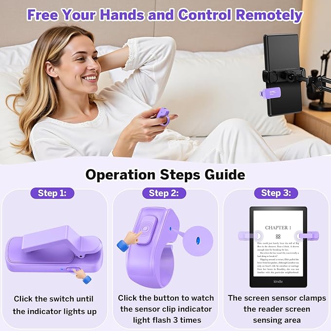 Page Turner Ring for Kindle, Remote Control for iPhone iPad Android Tablets - Image 3