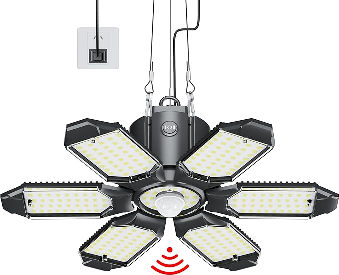 Motion Sensor Garage Light, 200W 20000LM Plug in Motion Sensor Light Indoor by Craftersmark