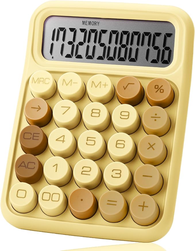 Mr. Pen- Mechanical Switch Calculator, 12 Digit Large LCD Display, Beach Sand by MrPen