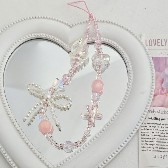 Cute Beaded Camera Wrist Strap for Phone, Digital Camera Charm Lanyard - Image 3