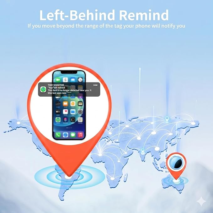 2 Pack Tracker Tags Pair with Apple Find My Bluetooth Air Smart Tags Key Finder - Image 6