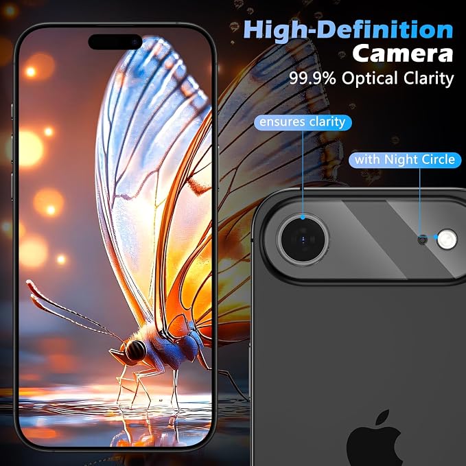 imluckies 3 Pack for iPhone 17 Air 6.5" Camera Lens Protector, HD Clear - Image 2