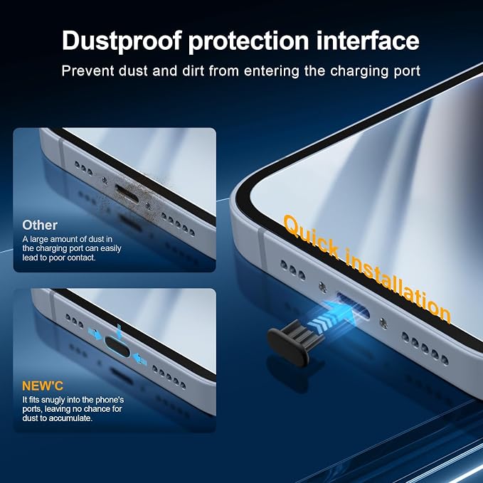 NEW'C 3x for iPhone 14 Plus Screen Protector+ 3x Camera Lens Protector - Image 6