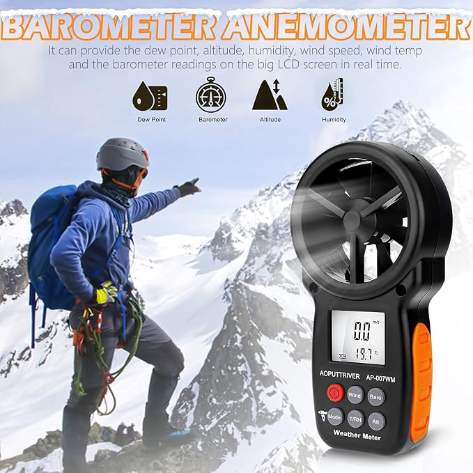 Digital Anemometer Barometer Pressure Gauge - Image 5