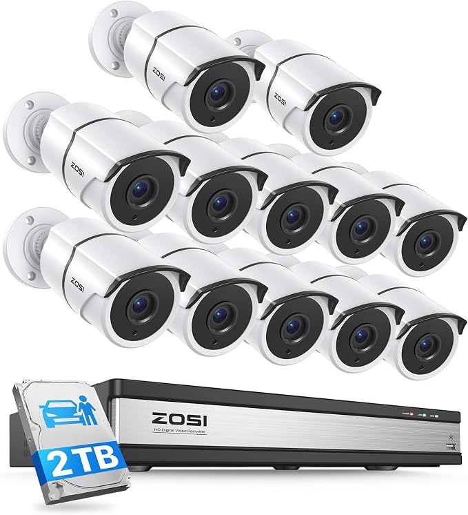 ZOSI 16 Channel Wired Security Camera System by ZOSI