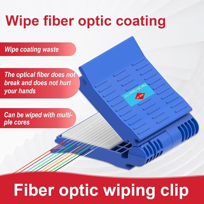 Fiber Optic Wiping Clip C101, for Cleaning Fiber End, Faster and Protect Your - Image 2