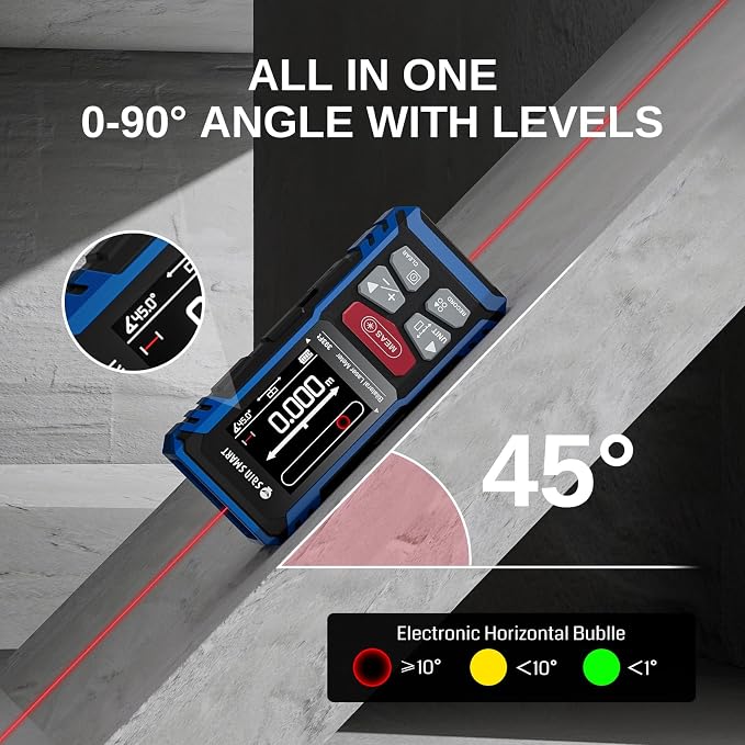 SainSmart Dual Laser Measuring Tool, 393Ft Red Bilateral Distance Meter - Image 7