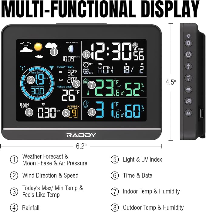 Raddy UV-6 Professional Weather Station - Image 2