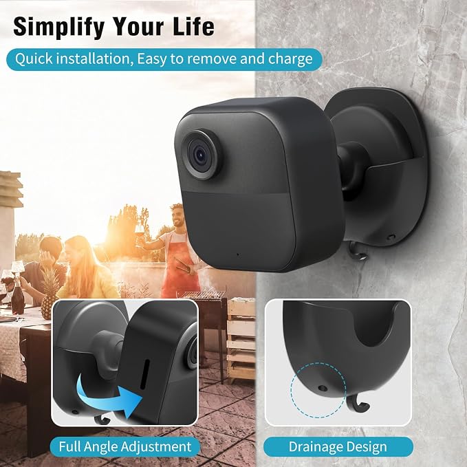 3 Pack Blink Camera No Drill No Screws Wall Mount Bracket - Image 4