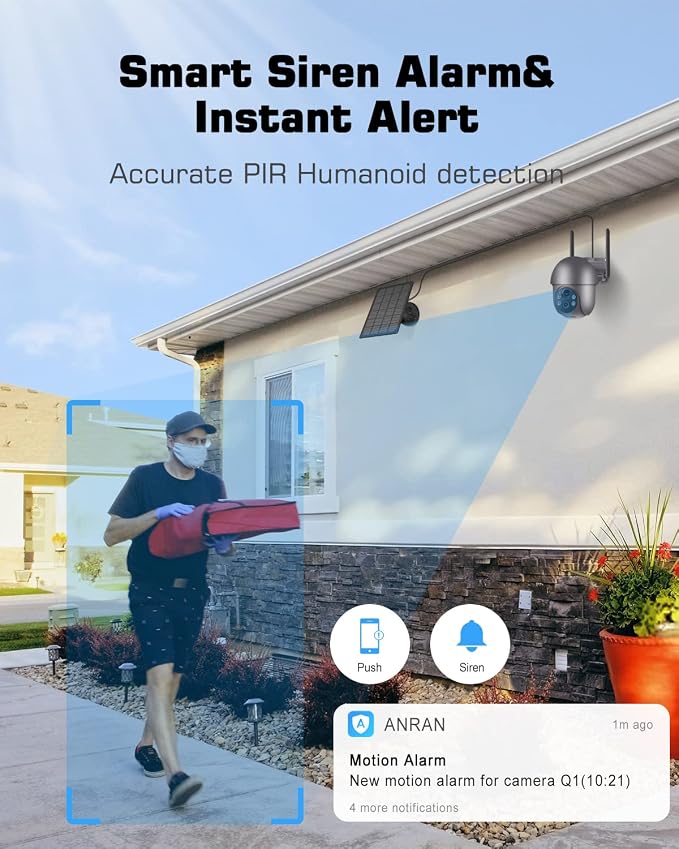 ANRAN 5MP Security Cameras Wireless Outdoor, Solar Camera Wireless - Image 5