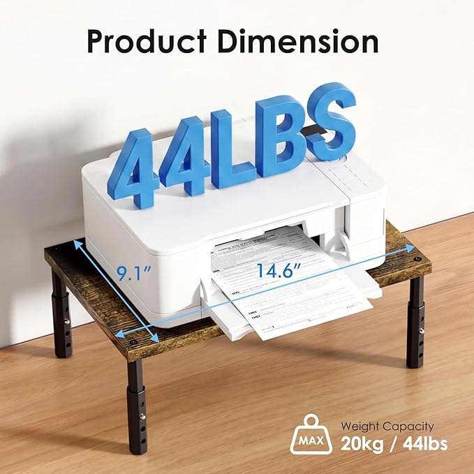 ECOLOVI Adjustable Wood Computer Monitor Stand Riser - Image 6