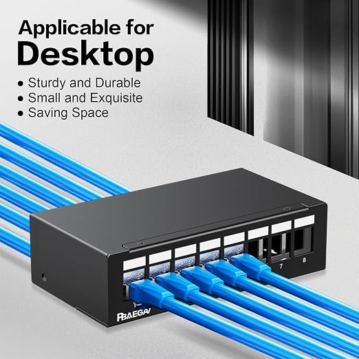 Patch Panel 8 Port Keystone Network STP Blank Patch Panel Compatible - Image 6