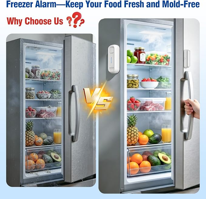 DAYTECH Fridge Door Alarm with Delay 1/2/3/4 mins Adjustable Close Windows - Image 2
