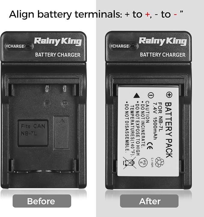 NB-7L Battery Charger for Canon PowerShot G10, SX30 - Image 6